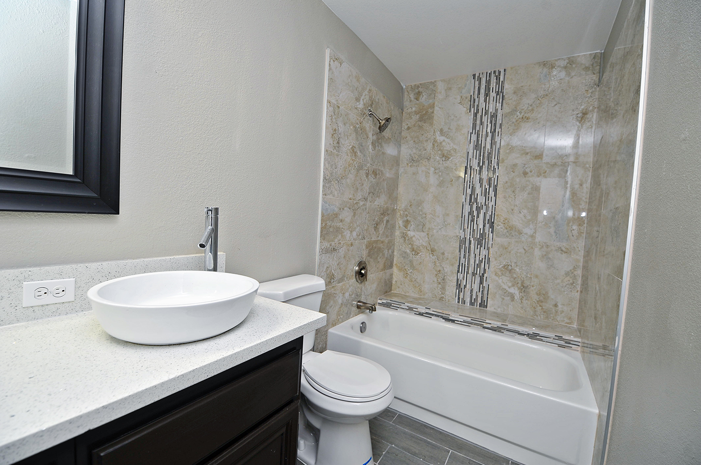 Bathroom renovation with double vanity