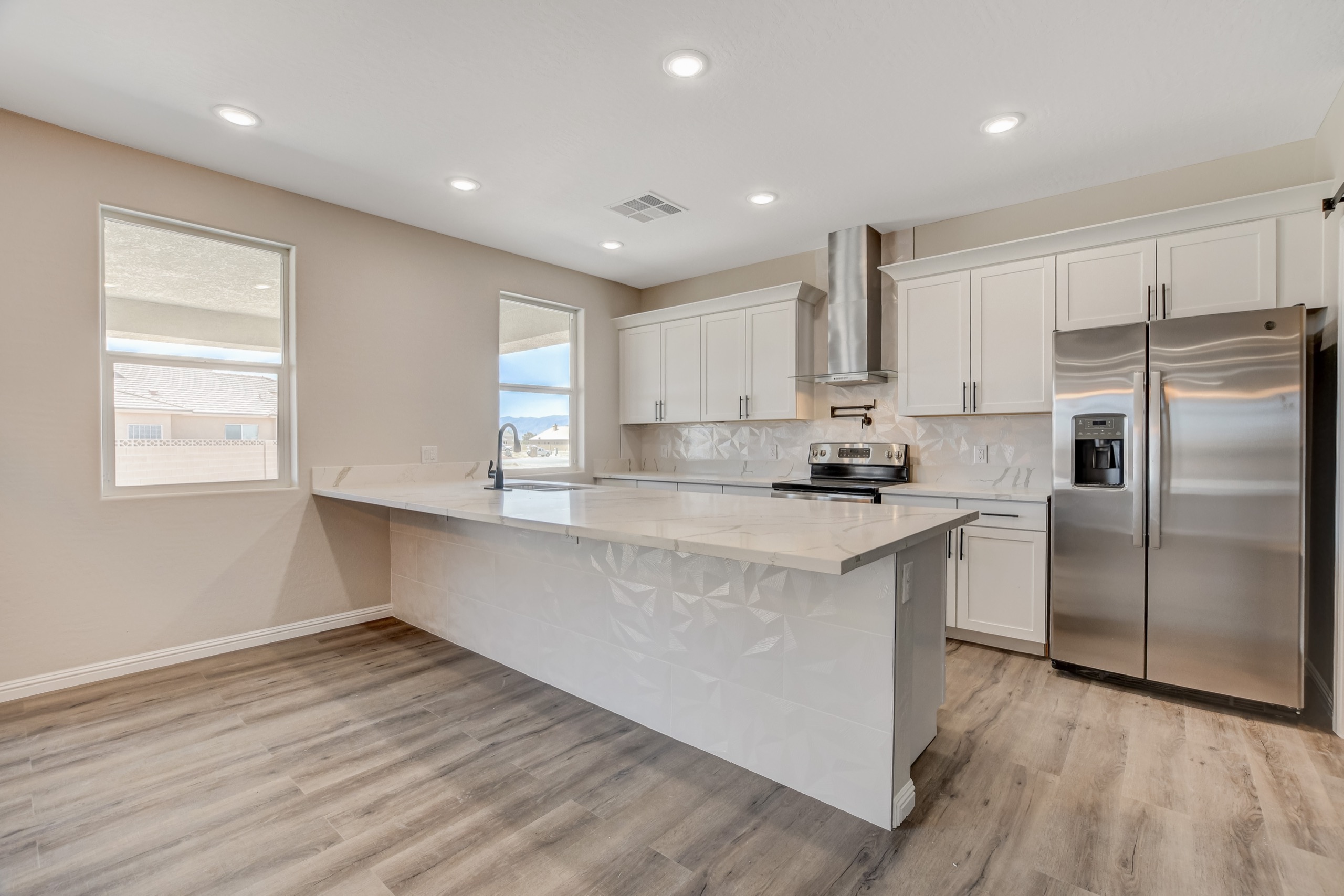 Kitchen renovation wide angle