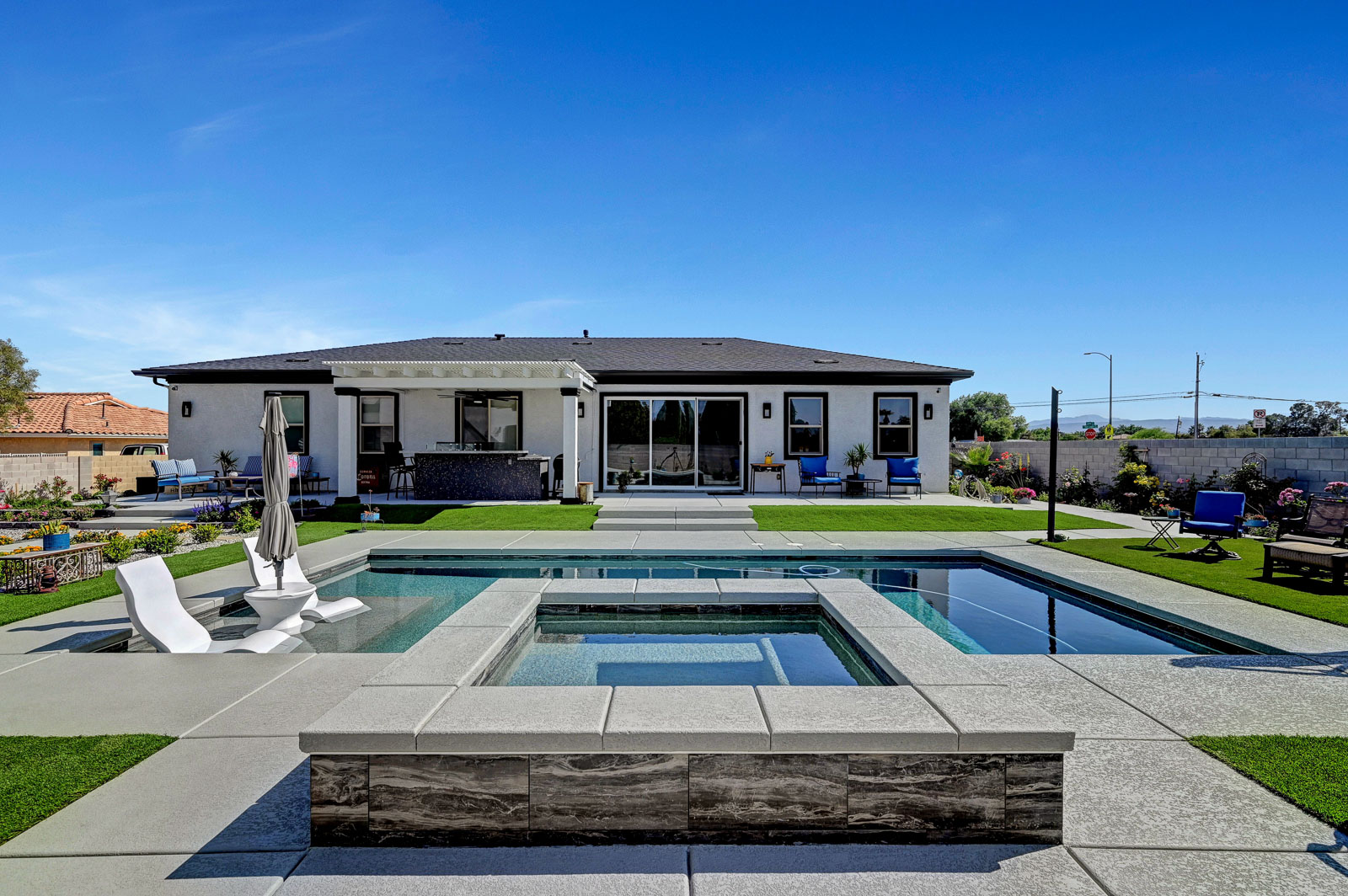 Backyard pool and patio renovation